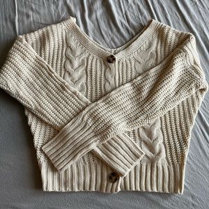Cream Moon and Madison cropped cardigan